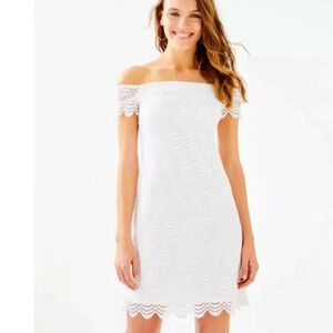 Lilly Pulitzer Dress Women’s XXS Jade Off Shoulder Feminine Classy Resort Beach